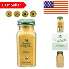 Simply Organic Ground Ginger Root, 1.64oz, Non-GMO  Versatile Spice for Cooking