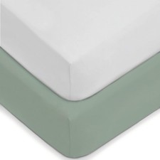2 Pack Fitted Crib Sheets 52" x 28" - Ultra Soft Microfiber Crib and Toddler ...