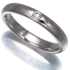 Auth HARRY WINSTON Ring Diamond Wedding Band US5-5.25 950 Platinum