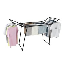 Clothes Drying Rack, with Sock Clips  with Buckle, Metal Laundry Rack, Folda...