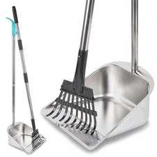 Dog Pooper Scooper For Large Dogs With 36" Long Handle Metal Poop 304 Steel New