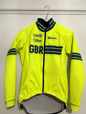 Kalas Hi-Vis Yellow/Blue Full Zip Long Sleeve Softshell Cycling Jacket 1
