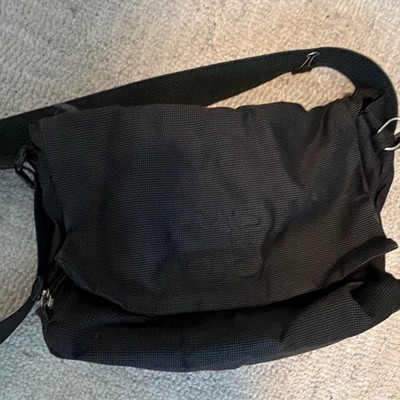 Mandarina Duck Gray Nylon Crossbody Bag Zipper Closure