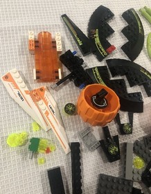 LEGO Mars Mission Parts Pieces Lot - Space Hard Plastic Orange Wheels Etc