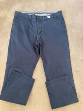 Tommy Hilfiger Chinos bleecker trousers Mens navy blue cotton 36 slim fit 30