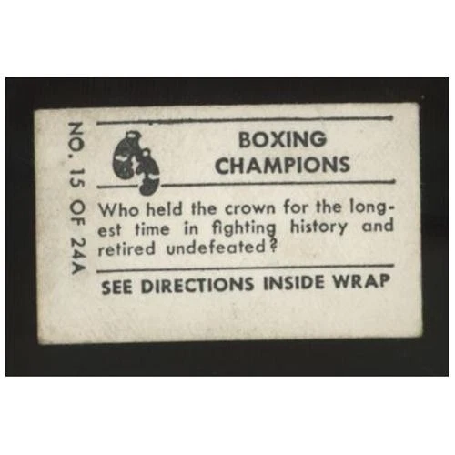 1948 Topps Magic Joe Louis Boxing Champions #15 Good - Image 2 of 2