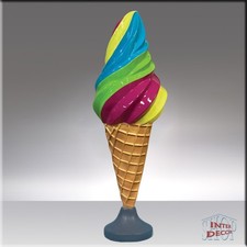 Italienische Eiswaffel Dekofigur 96 cm &ndash; Werbefigur Eist&uuml;te XL f&uuml;r Eisdielen