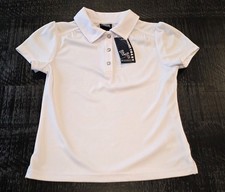 French Toast School Uniform Shirt White Short Sleeve Girls 10 Studded Button NWT