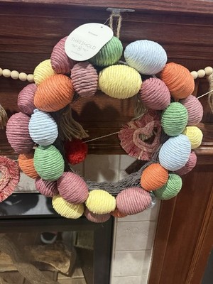 Threshold Target Easter Egg Wreath Multicolor Cute Seasonal Spring Door Decor