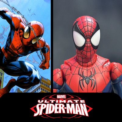 HEAD ONLY SH Figuarts Red Blue Ultimate Spider-Man Mark Bagley Custom 1/12 Scale