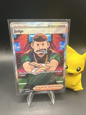 Pokémon TCG Judge 228/091 Paldean Fates Full Art Trainer NM Condition