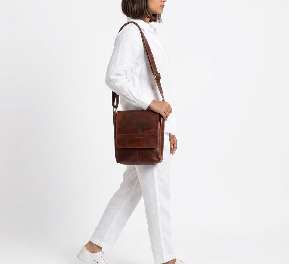 Buffalo Leather Crossbody Sling Bag Purse Wallet Handbag Satchel Messenger Bags