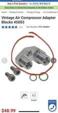 Bloques adaptadores de compresor de aire vintage 45003 - Just Block (sin juntas tóricas / herrajes)