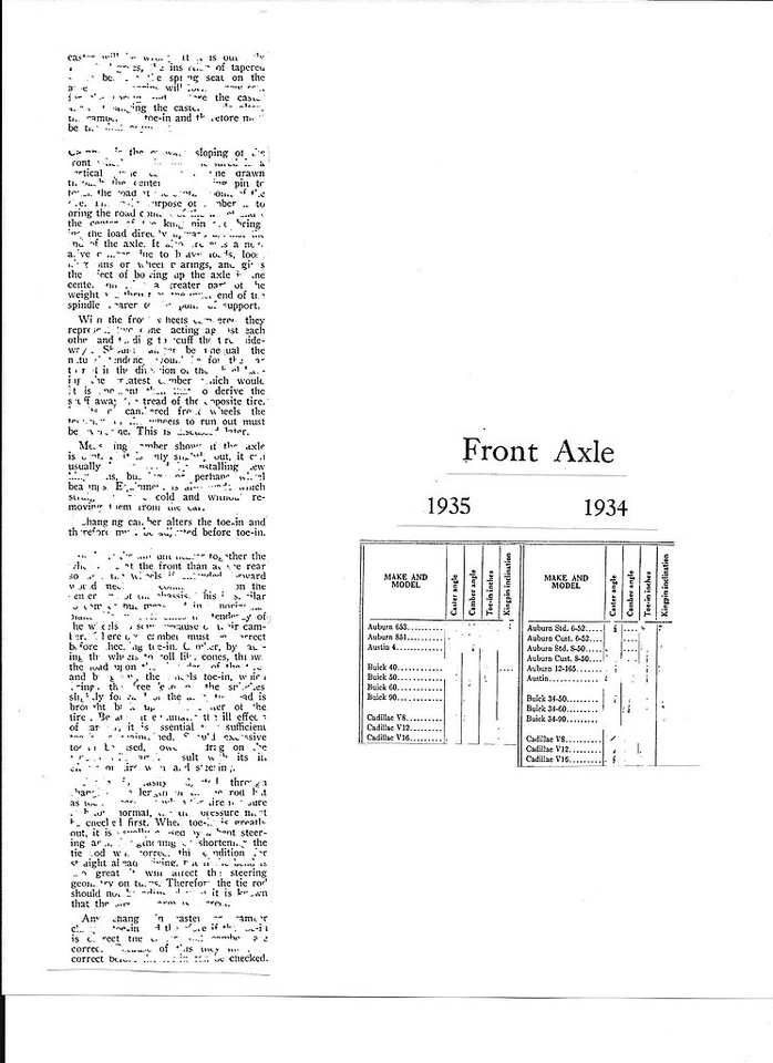 35 Buick Series 60 NOS 1934 marco dimensiones eje delantero guía de alineación de rueda Foto 3 de 4