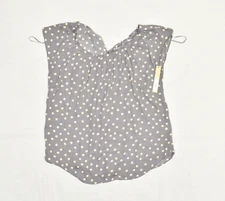 Lauren Conrad Women's Blouse Polka Dot Crew Neck Polyester Multicolor Size M