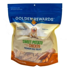 Golden Rewards Sweet Potato Wrapped with Chicken Dog Treats, 32 oz