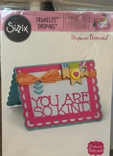 Sizzix Framelits Drop Ins SCALLOP CARD Stephanie Barnard 9 pc Die Set 662259 NEW