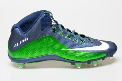  NIKE ALPHA PRO 2 3/4 D MID MEN'S FOOTBALL CLEATS 742766-429 MSRP $150 SEAHAWKS