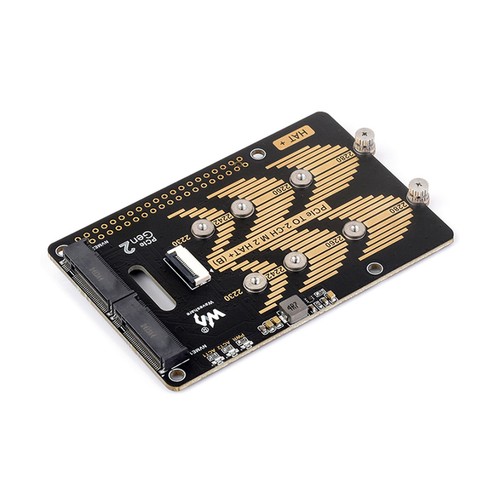 Raspberry Pi 5 PCIe Dual Channel Rotary Board Nvme Protocol Dual M.2 Hard Disk - Picture 11 of 16
