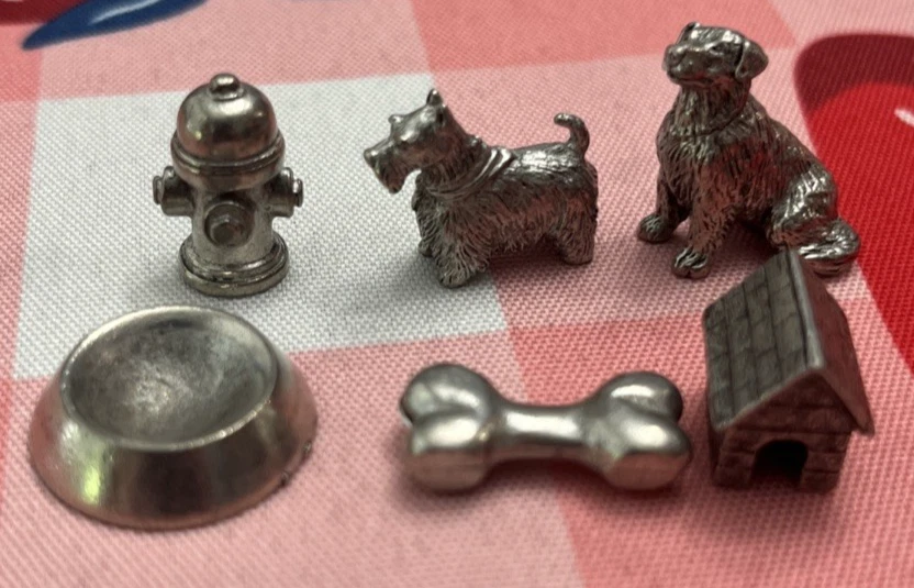 6 Pewter Play Pieces. Monopoly DOG Lovers Edition 2007 - Image 2 of 2