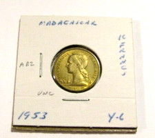Madagascar 1953 10 Francs Coin