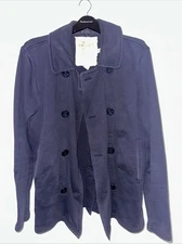 Rugby Ralph Lauren Nautical Pea Coat Blue Size Medium