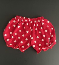 Baby Girl s Size 100 Red Bloomers with White Polka Dots Leg-Openings w/Ruffles
