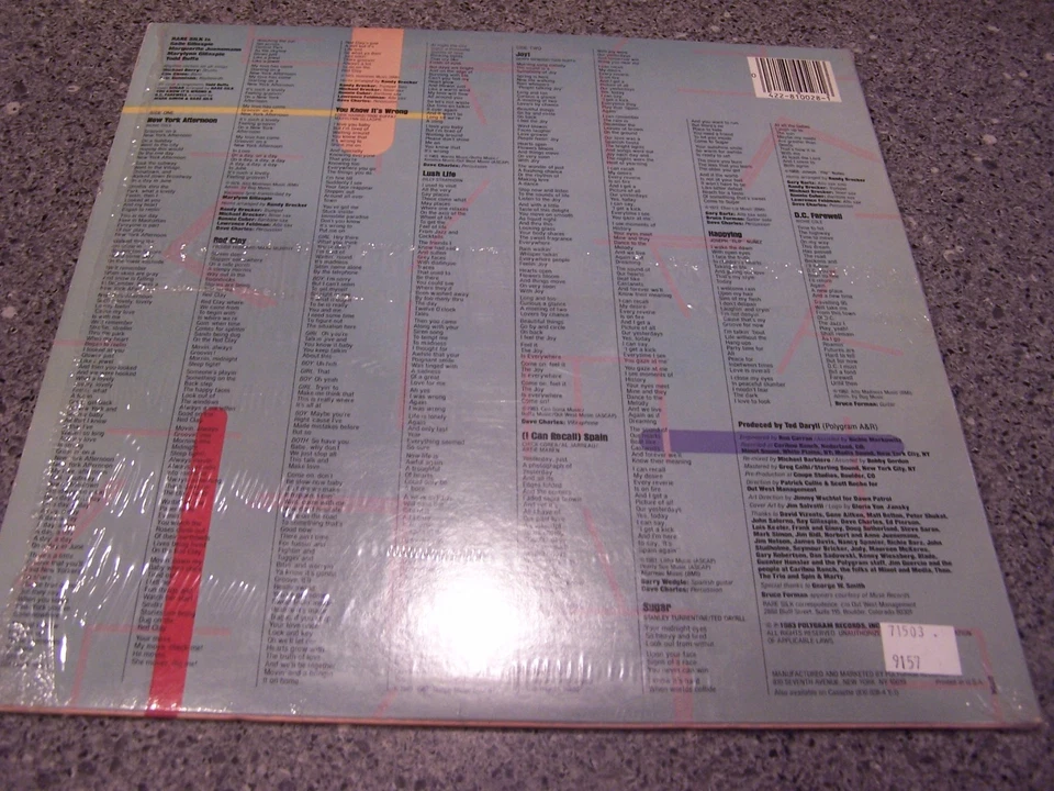 Rare Silk "New Weave" JAZZ FUNK/FUSION LP  - Image 4 of 4