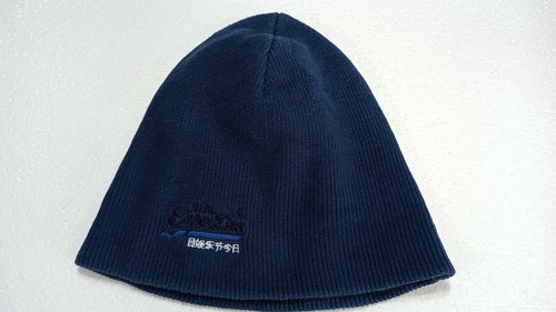 Superdry Blue Beanie Hat One Size 