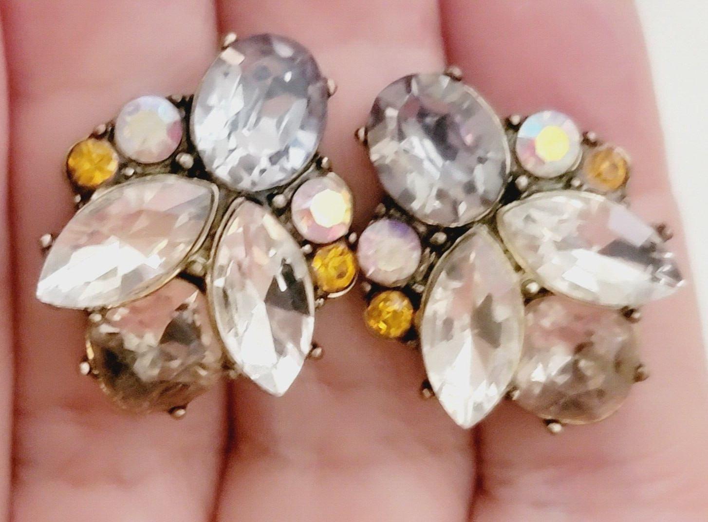 BaubleBar Multicolor Cluster Rhinestone Vintage S… - image 5