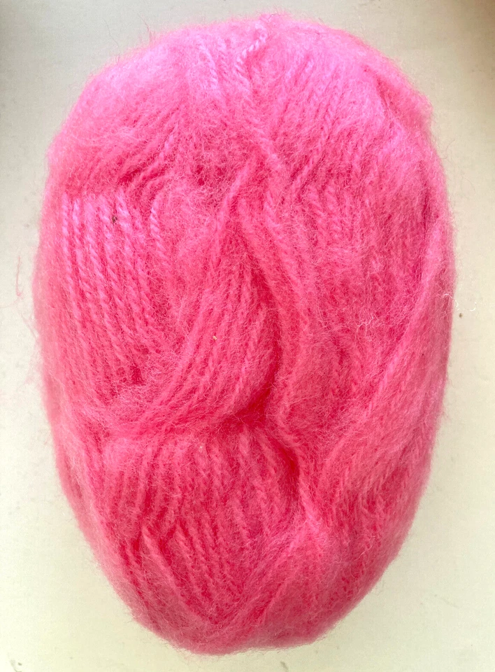 Unger Fluffy Tweed 100% Acrylic Yarn Lot of 6 Ivory Gray Pink Made in France VTG - Image 4 of 4