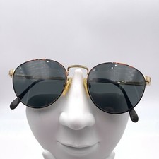 Vintage Altair Eyewear 425 Brown Gold Oval Sunglasses Italy FRAMES ONLY