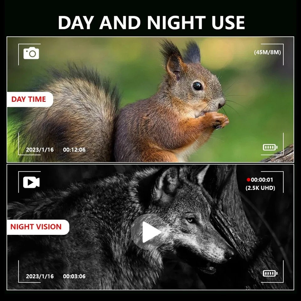 Night Vision Portable Binoculars HD Zoom Optics Telescope Hunting Outdoor Hiking - Image 4 of 4