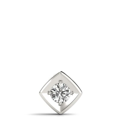 IGI-zertifiziert D/VS Laborgefertigt Rundschliff Diamant Solitäre Quadrat Anhänger