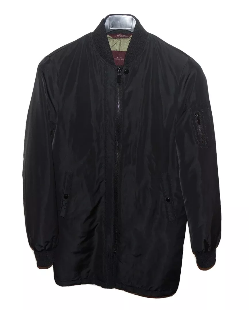 Zara mens top bomber jacket black