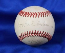 Bowie Kuhn JSA Coa autograph Hand Signed Baseball