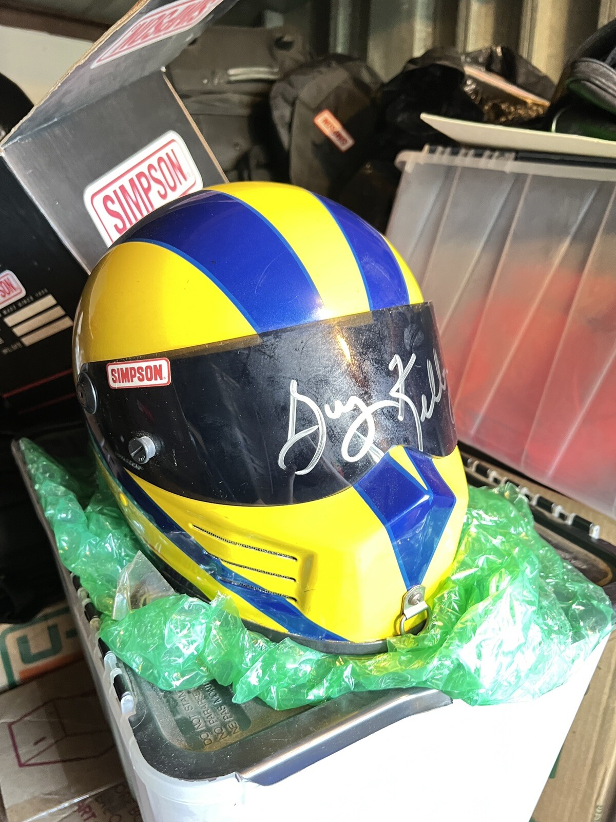 Funny Car Racing NHRA Signed Guy Kelly Simpson Helmet eBay