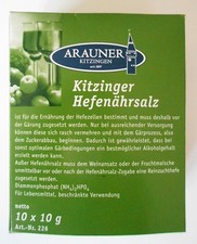 KITZINGER HEFENÄHRSALZ Pulver für die Weinherstellung 10x 10g - Arauner