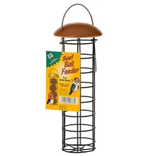 C&S Suet Ball Bird Feeder for Wild Birds, Holds 4 Suet Balls, Copper