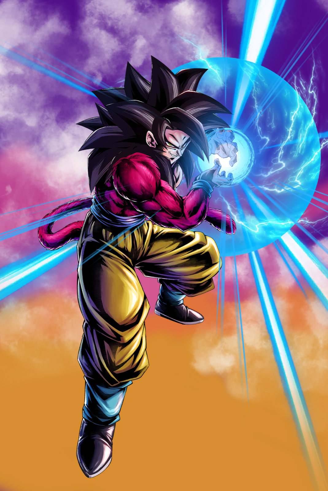 Dragon Ball GT Goku SSJ4 Green Background Poster 12inx18in