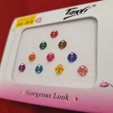 Wonderful Round colorful bindis -Pack of 10