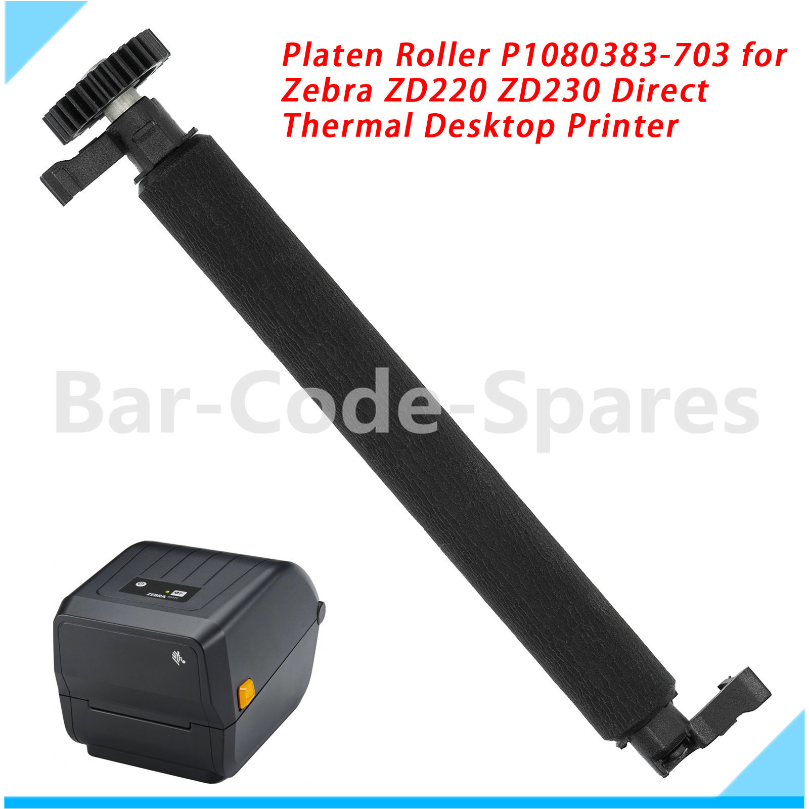 Platen Roller P1080383703 For Zebra ZD220, ZD230 Direct Thermal