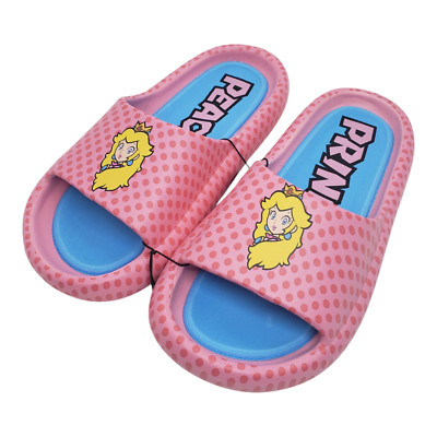 Princess Peach Puffy Slides Sandals Women's Super Mario Bros Nintendo Pink