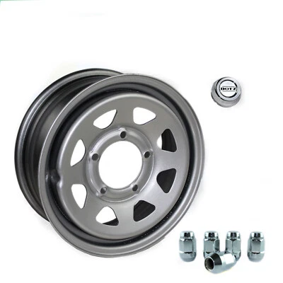 Felge Stahl DOTZ Pharao Silber 15 Pouce + 5x Radmuttern + Capuchon Lada Niva 4 - Photo 1/4