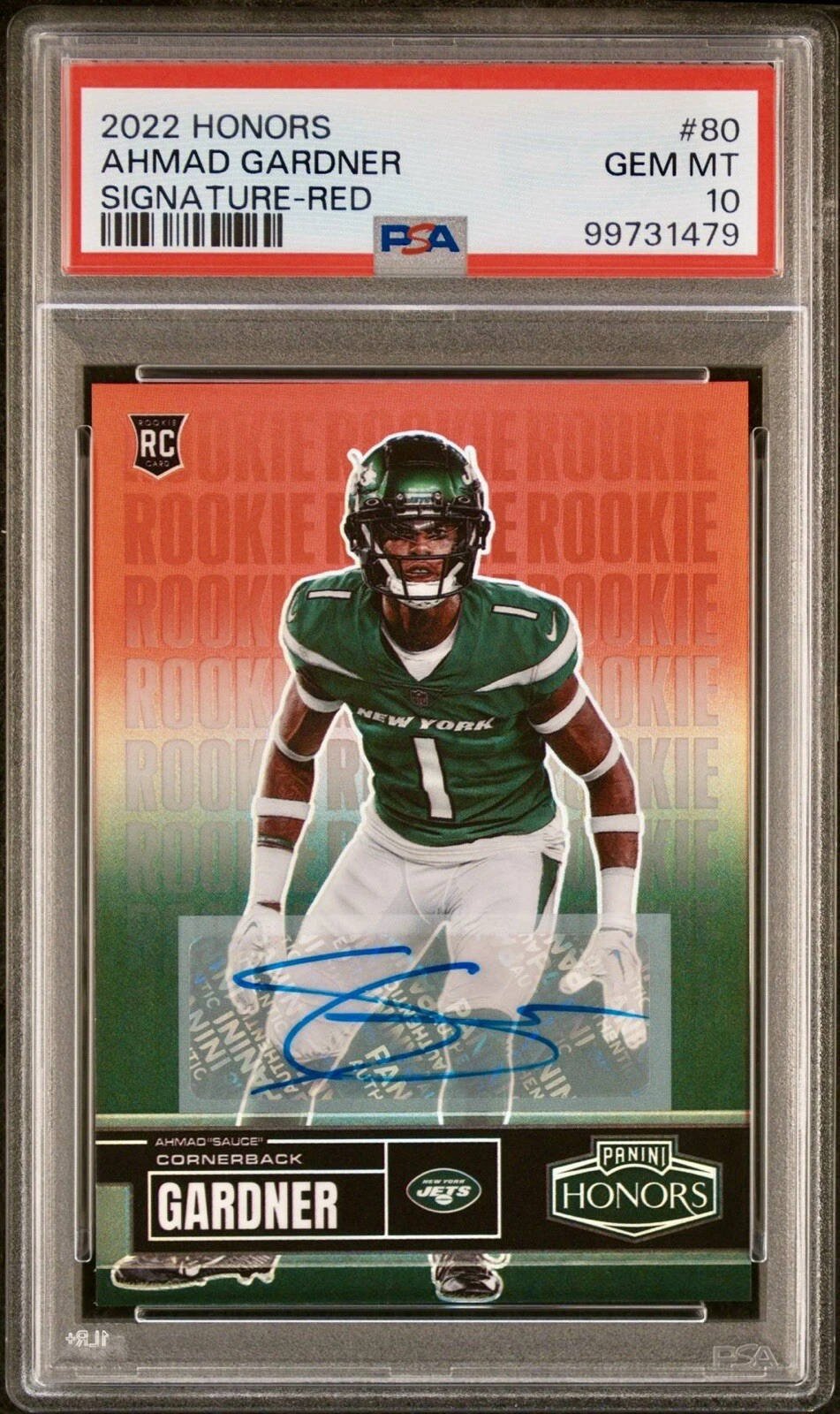 Sauce Gardner Panini Honors #80 Signature-Red