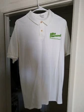 Mike Diamond Plumbing  company  white polo collared corporate shirt 