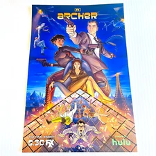 2023 SDCC EXCLUSIVE FOX HULU ARCHER 11x17 POSTER COMIC CON