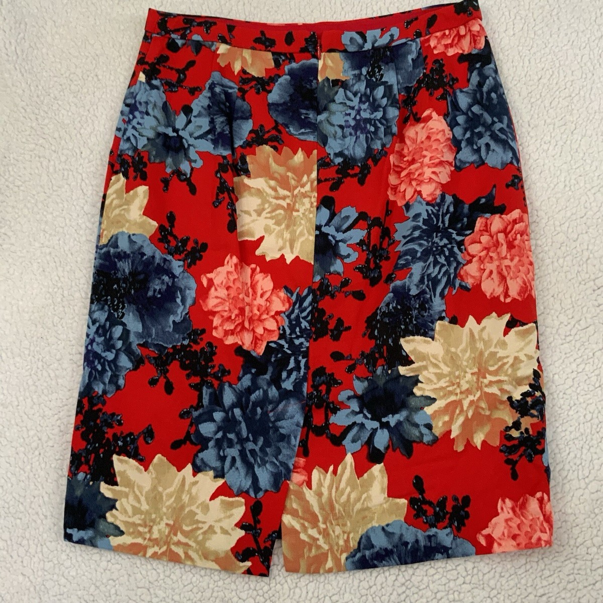 Jupe Talbots Imprimé Floral Marron - Taille 6 (US) - Longueur Genoux - Occasion Très Bon état