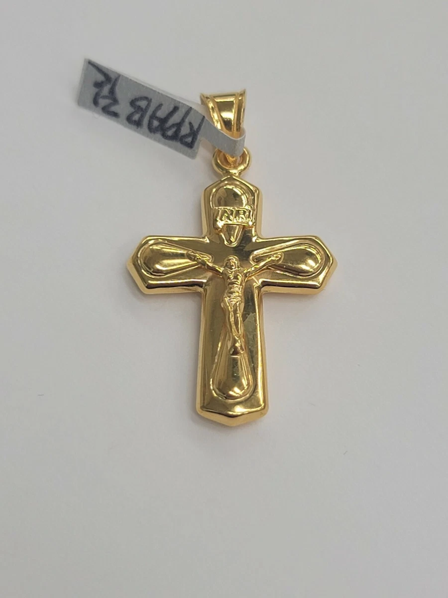 21k gold on sale cross pendant