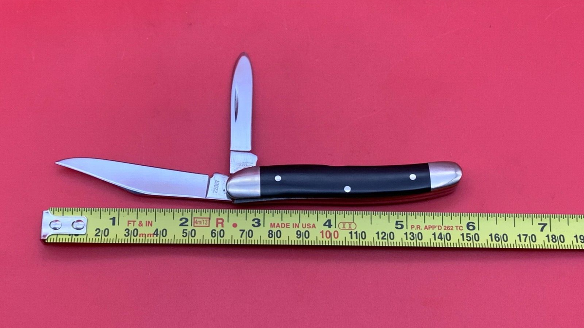 2本カミユブック、シャポーEX Case XX 22087 2 Blade Black Plastic Pocket Jack Knife VINTAGE 1978